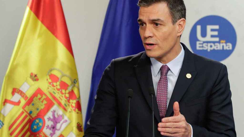 Pedro Sánchez, presidente del Gobierno, en rueda de prensa / EFE