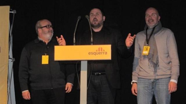 El alcalde de Torroella de Montgrí, Josep Maria Rufí, junto al líder de ERC, Oriol Junqueras, en una imagen de archivo / EUROPAPRESS