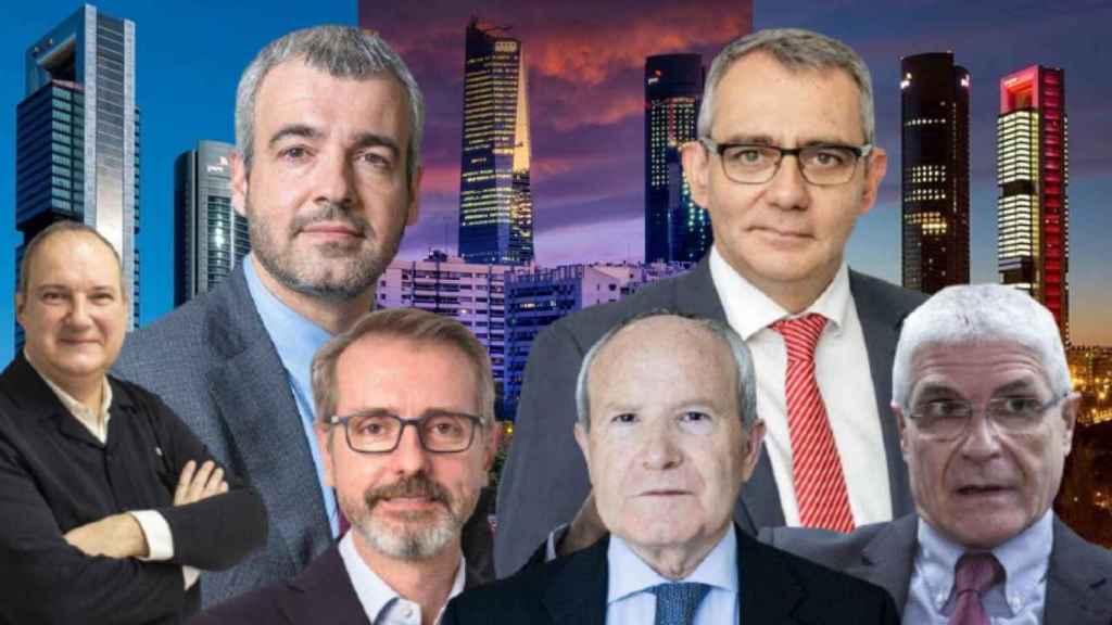 De izquierda a derecha, Jordi Hereu, Maurici Lucena, Marc Murtra, José Montilla, Albert Martínez Lacambra e Isaías Táboas, el poder del PSC en Madrid / CG