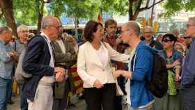 La presidenta de la ANC, Elisenda Paluzie, a las puertas de la Ciutat de la Justicia de Barcelona / CG