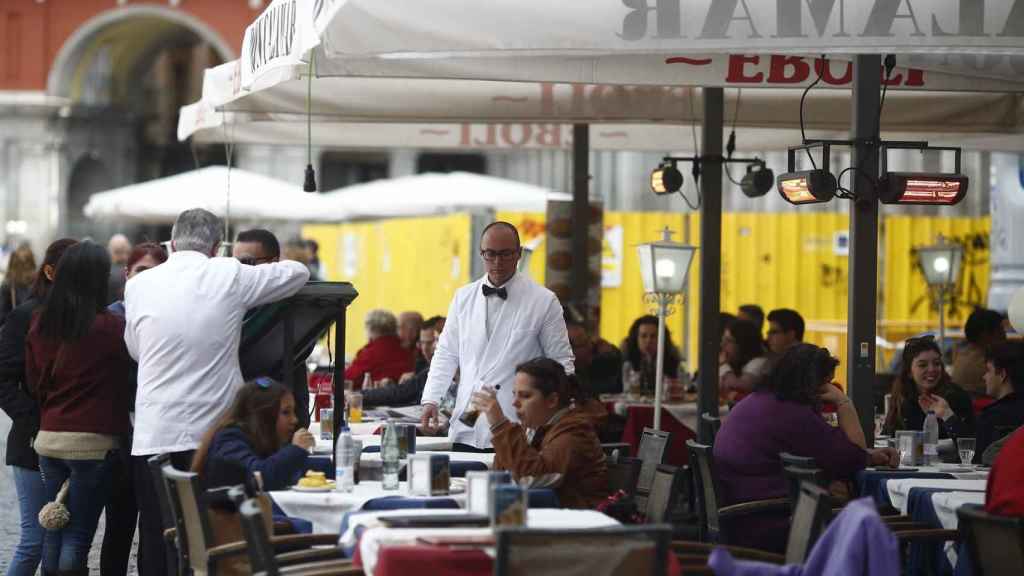 Imagen de una terraza de la plaza Mayor de Madrid / EUROPA PRESS