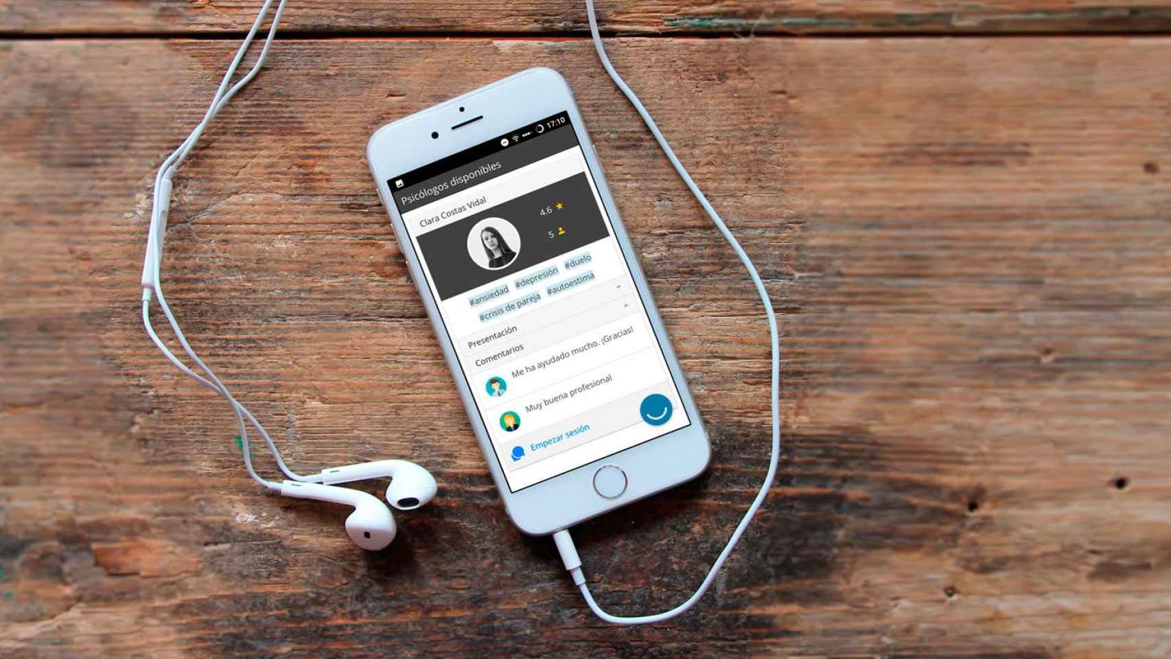 Psonrie, la 'app' para tener un psicólogo siempre a mano