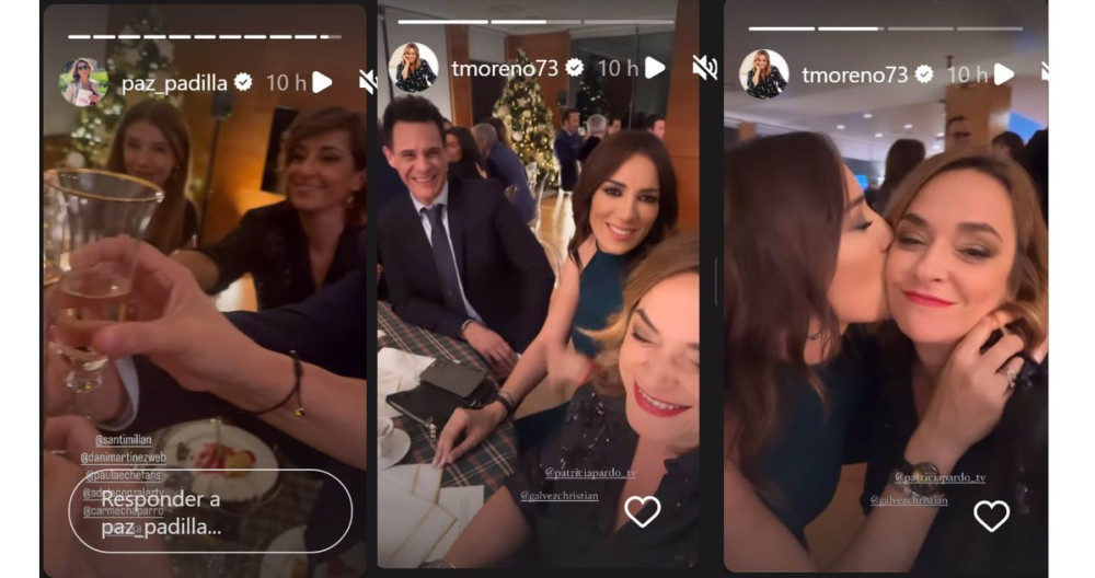 Publicaciones en Instagram de la cena de Navidad de Mediaset