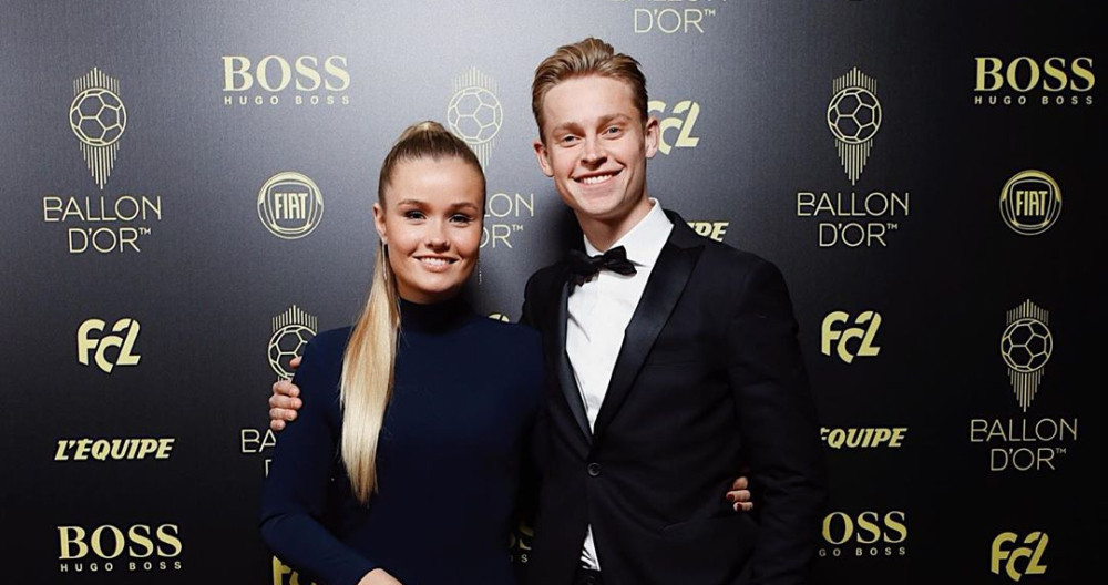 Frenkie de Jong y Mikky Kiemeney en el balón de oro