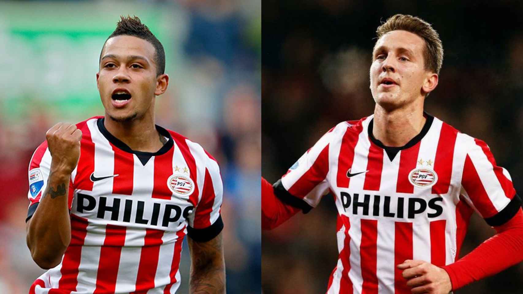 Memphis Depay y Luuk de Jong, en su paso por el PSV / Fotomontaje Culemania