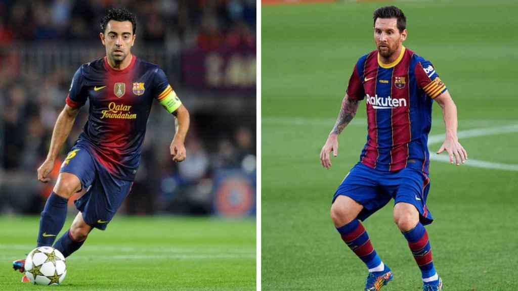 Xavi Hernández y Leo Messi en un fotomontaje / Culemanía