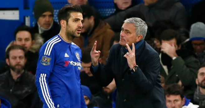 Cesc Fàbregas y José Mourinho en el Chelsea / Redes