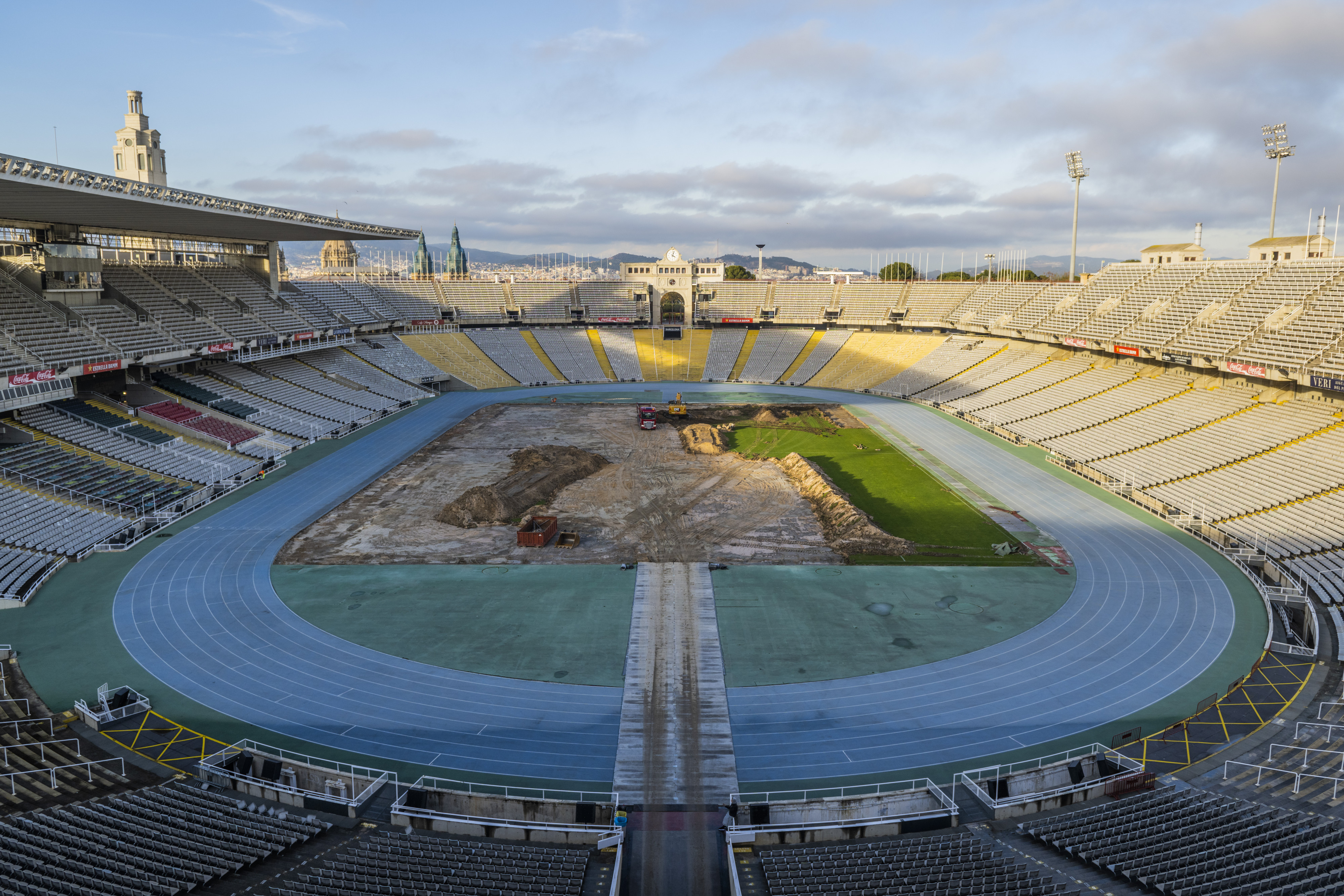 Las obras de acondicionamiento del Estadi Lluís Companys en Montjuïc / FCB