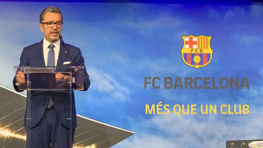 Josep Vives en la rueda de prensa sobre el Barçagate / CM