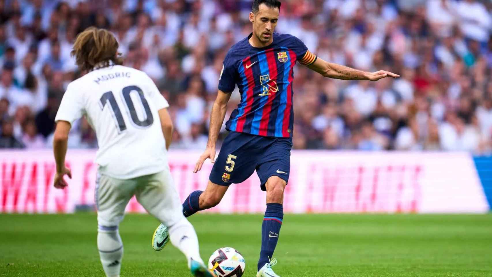 Sergio Busquets, contra el Real Madrid / FCB