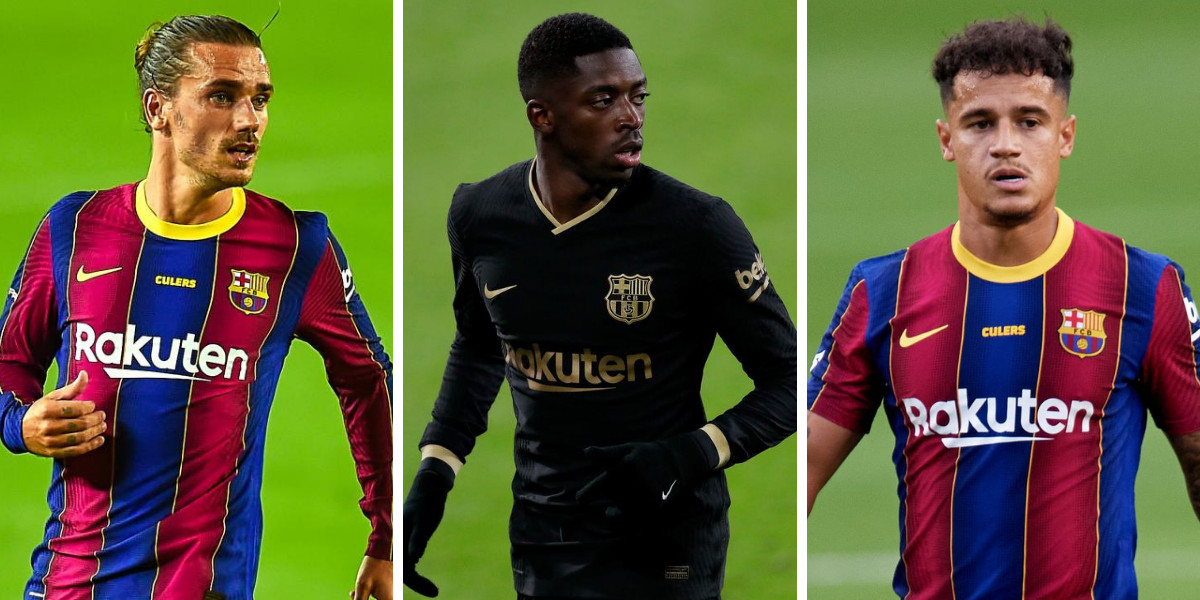 Griezmann, Dembelé y Coutinho, en un montaje | Culemanía