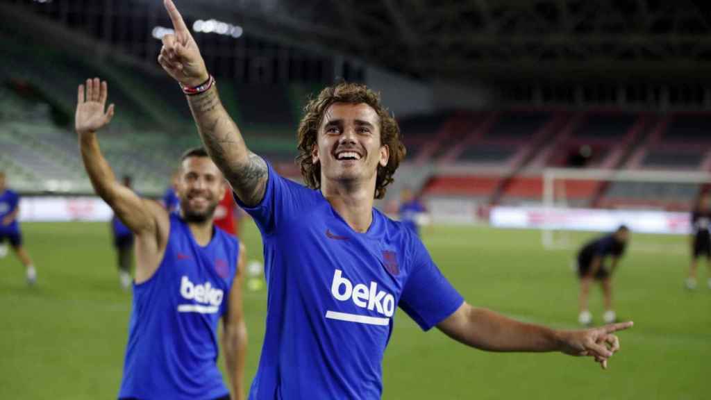 Griezmann en un entrenamiento del FC Barcelona / FC Barcelona