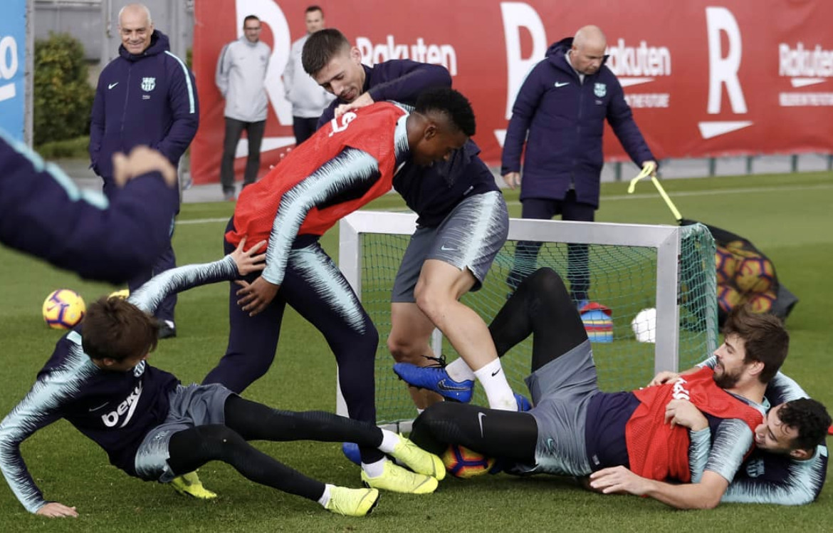 Una foto de varios jugadores del Barça durante un entrenamiento / FCB