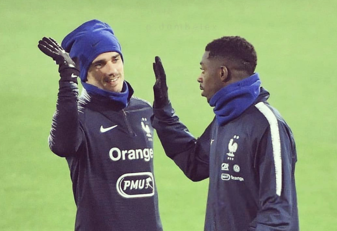 Una foto de Antoine Griezmann y Ousmane Dembelé con Francia / INSTAGRAM