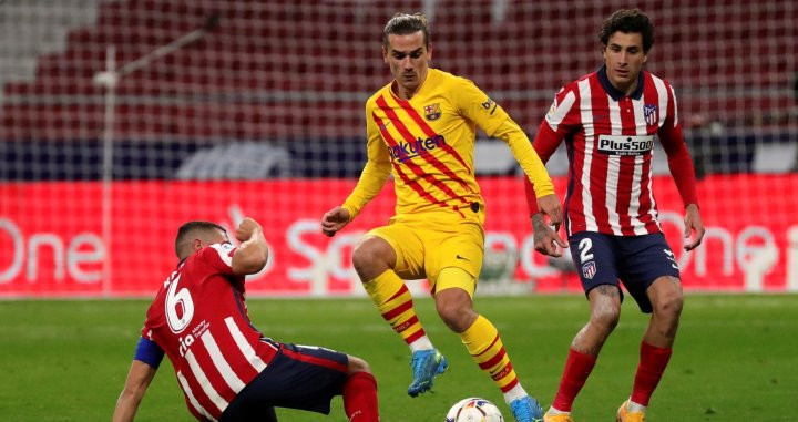 Griezmann, en una acción ante el Atlético | EFE