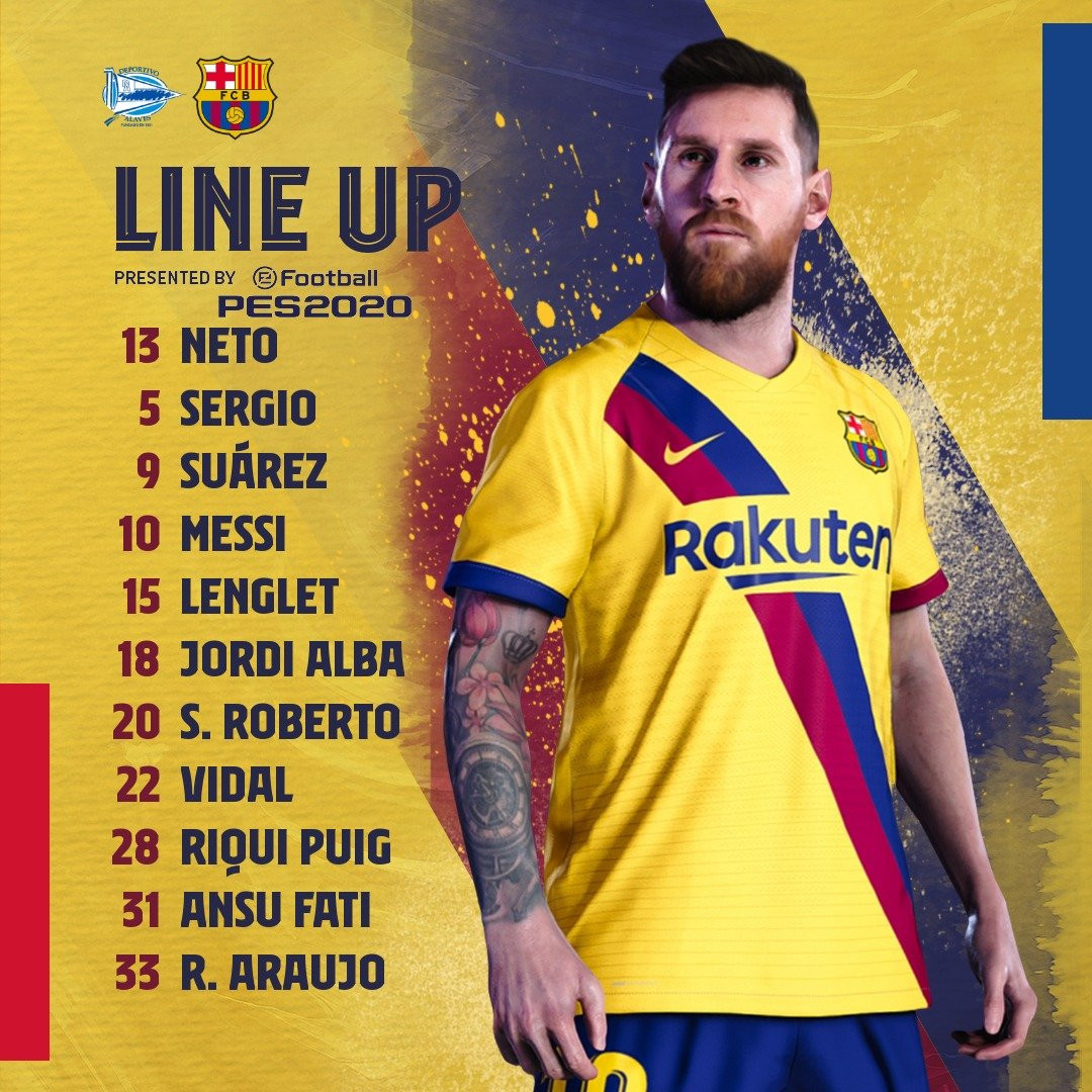 Once titular del Barça contra el Alavés / FC Barcelona