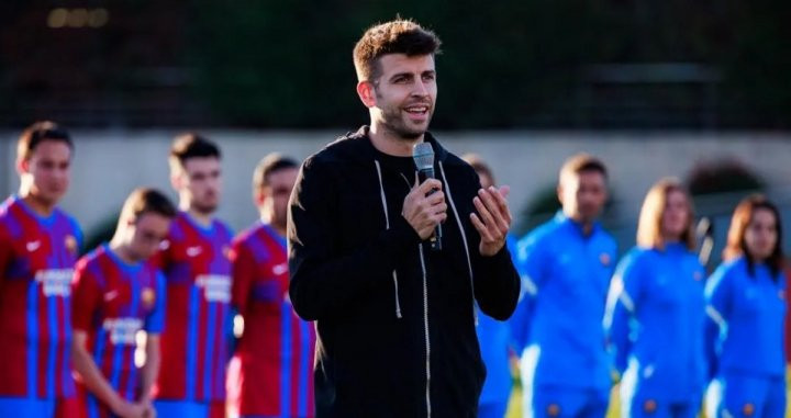 Piqué, en el emotivo evento del Barça Genuine / FCB