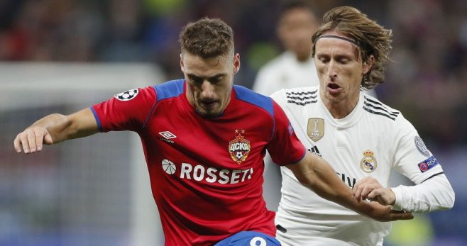 Una foto de Luka Modric durante el partido frente al CSKA de Moscú / EFE