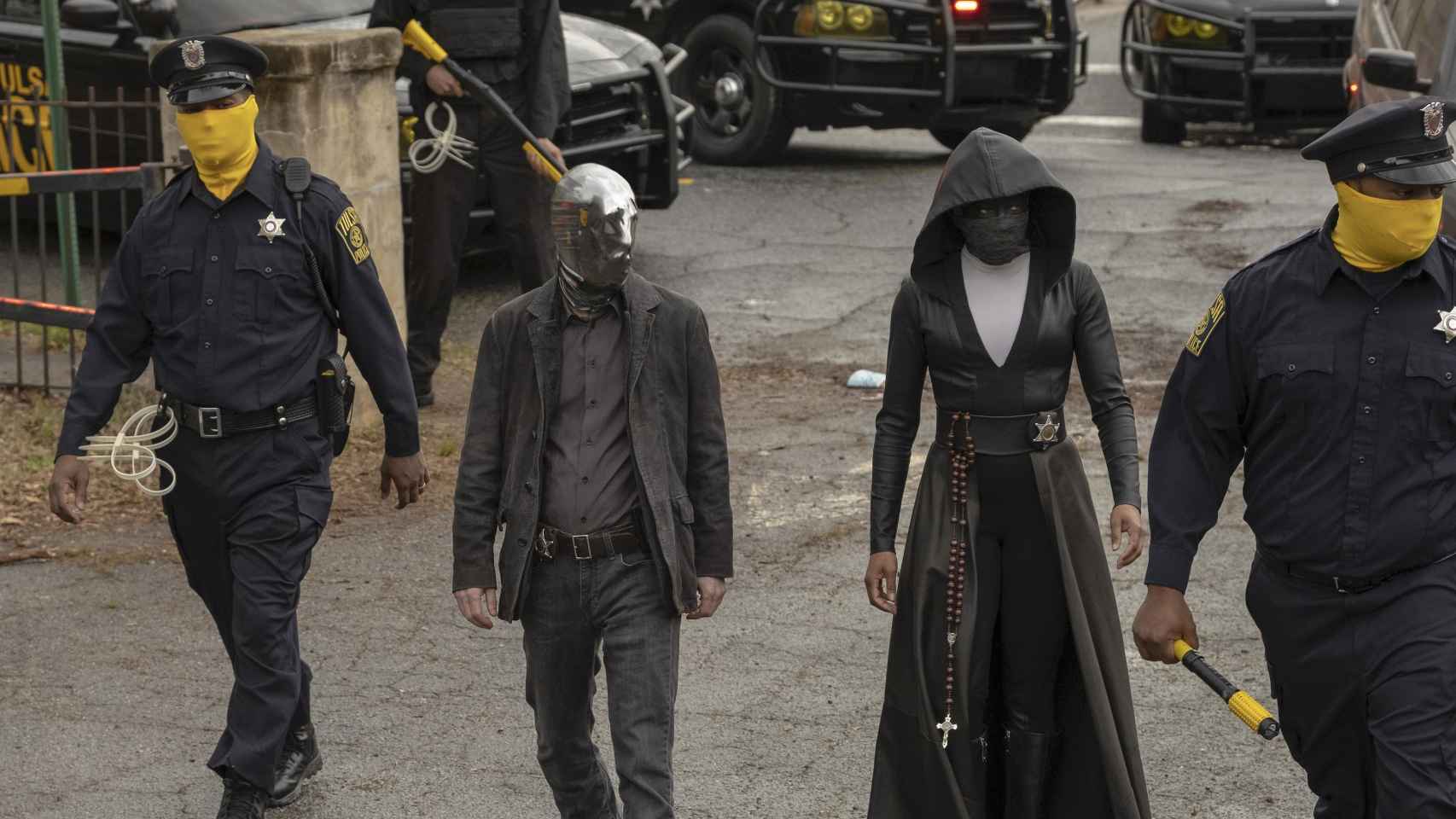 Cuatro personajes de la serie 'Watchmen' / HBO