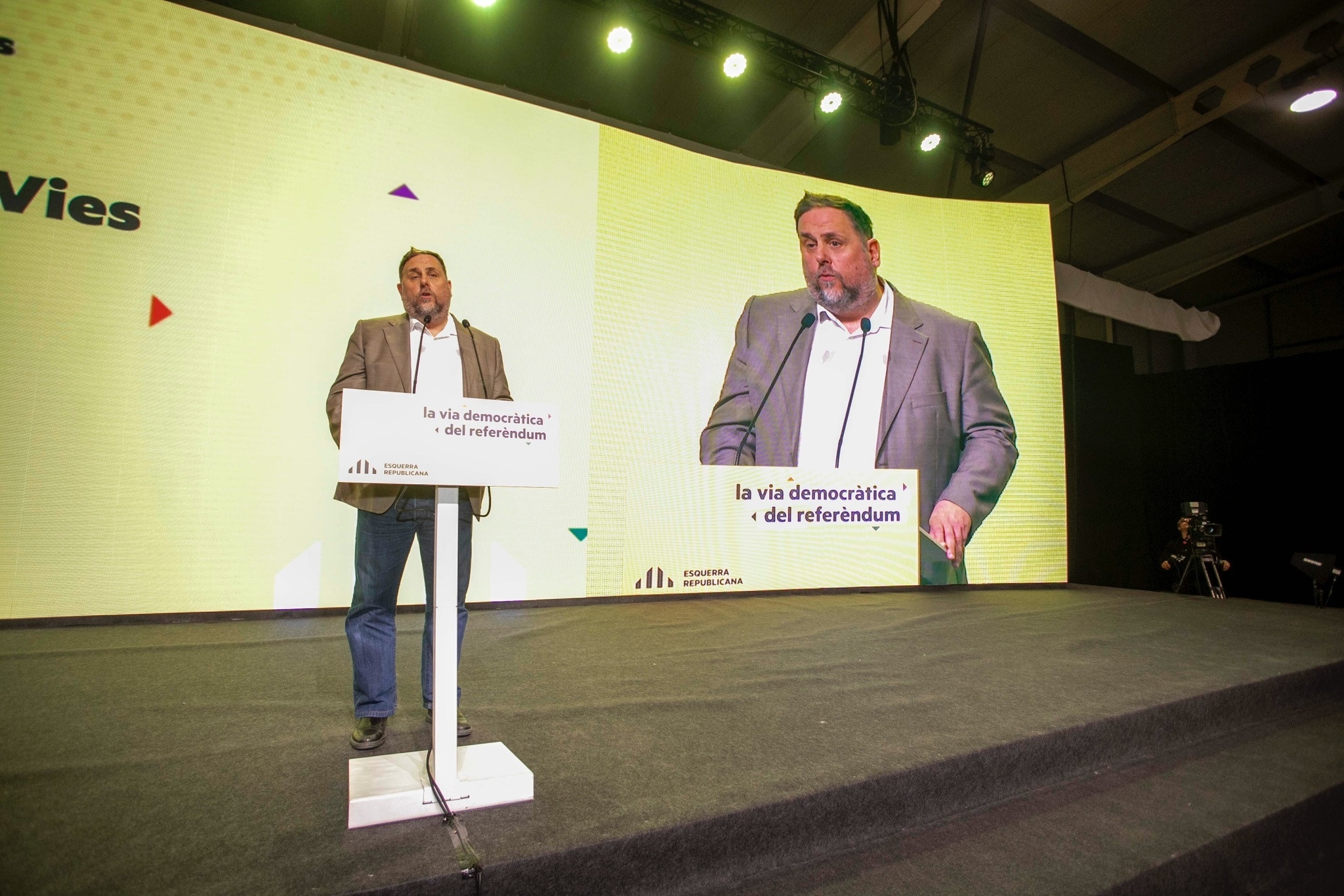 El presidente de ERC, Oriol Junqueras, en el 29º congreso del partido / MARC TRILLA - EUROPA PRESS