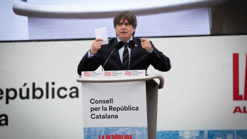 El expresidente de la Generalitat, Carles Puigdemont, presenta el nuevo JxCat / EP