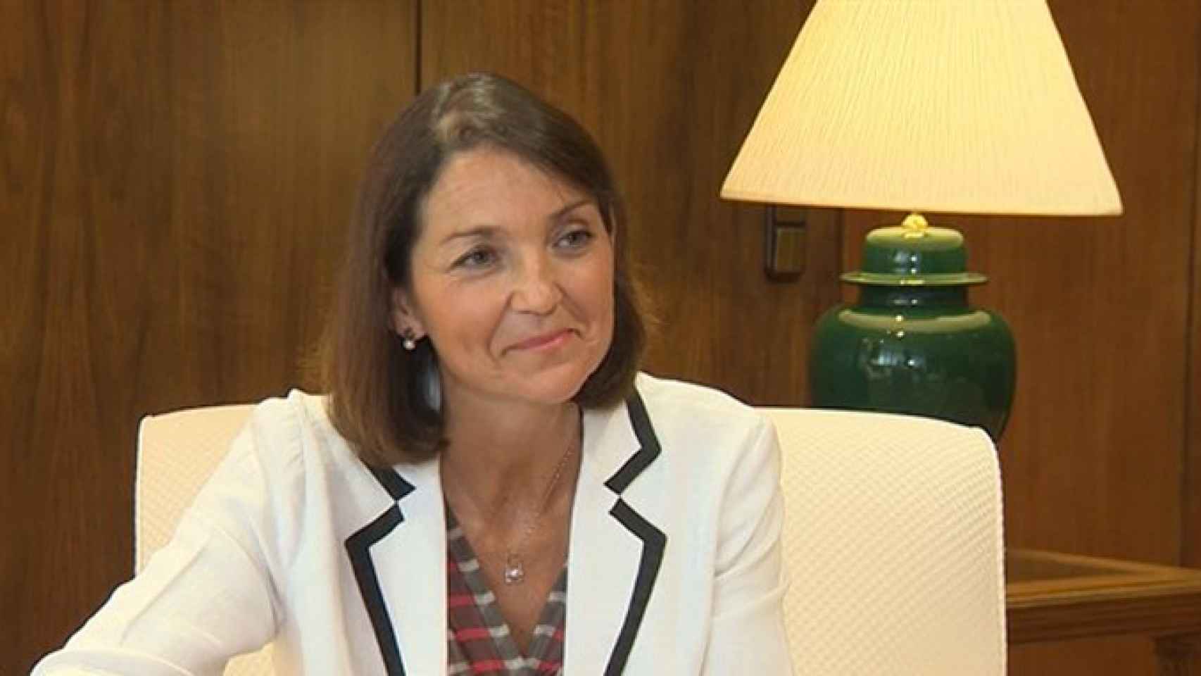 Reyes Maroto, ministra de Industria, Comercio y Turismo, durante una entrevista en la que comentó el impuesto al diésel / EP