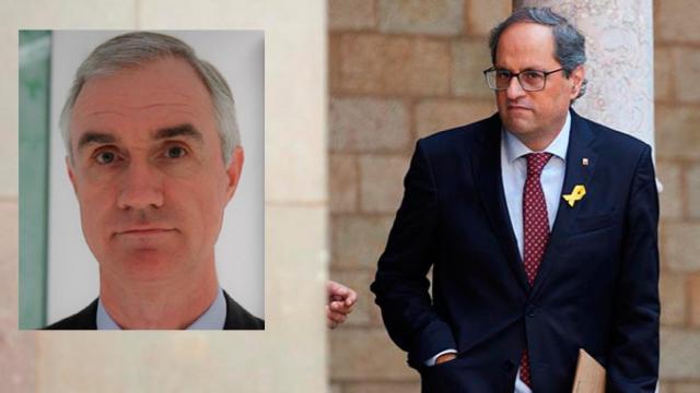 El cónsul de Holanda Dirk Kremer y el presidente catalán, Quim Torra