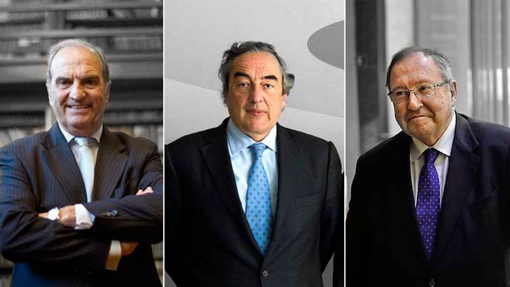 Joaquín Gay de Montellà, Juan Rosell y Josep Lluís Bonet, presidentes de Foment del Treball, CEOE y Cámara de España, respectivamente / CG