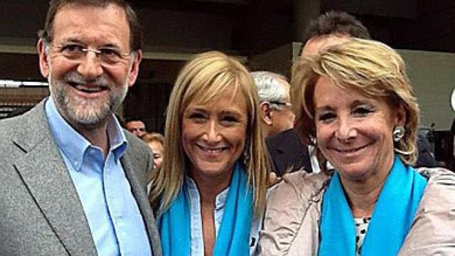 Rajoy, Cifuentes y Aguirre