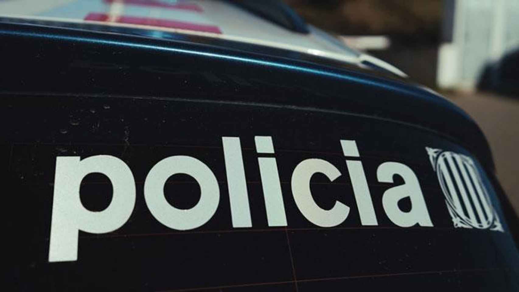 Detalle de un coche patrulla de los Mossos d'Esquadra