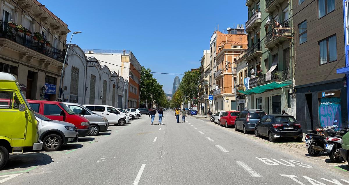 Una zona de Barcelona el primer día de salida de los menores / CG