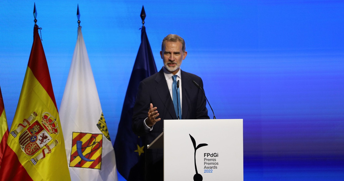 El rey Felipe VI en los Premios Princesa de Girona 2022 / GALA ESPÍN - CG