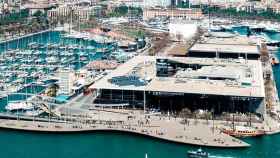 Imagen aérea del centro comercial Maremágnum de Barcelona / Cedida