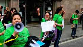 Varias kellys en una de sus protestas en Barcelona / SINDICATO DE KELLYS