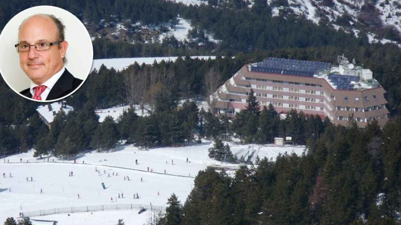 Andrés Escarpenter, consejero delegado del grupo Bosch Aymerich, y uno de los hoteles de La Masella