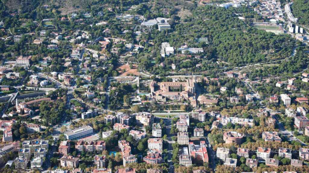 Vista área del barrio de Pedralbes, el más caro de Barcelona, y de los más ricos de España/ CG