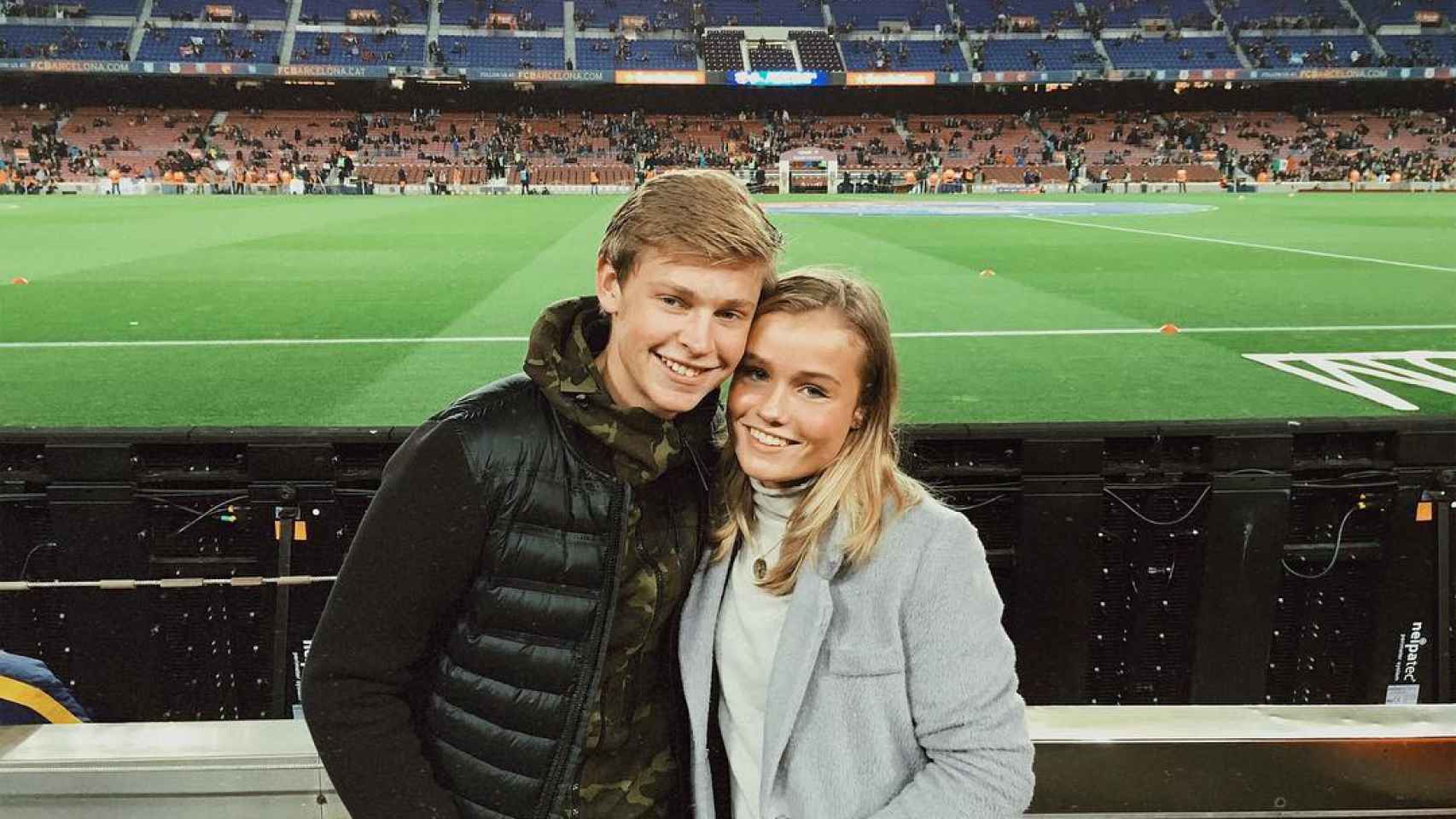 De Jong y Kiemeney en el Camp Nou / INSTAGRAM