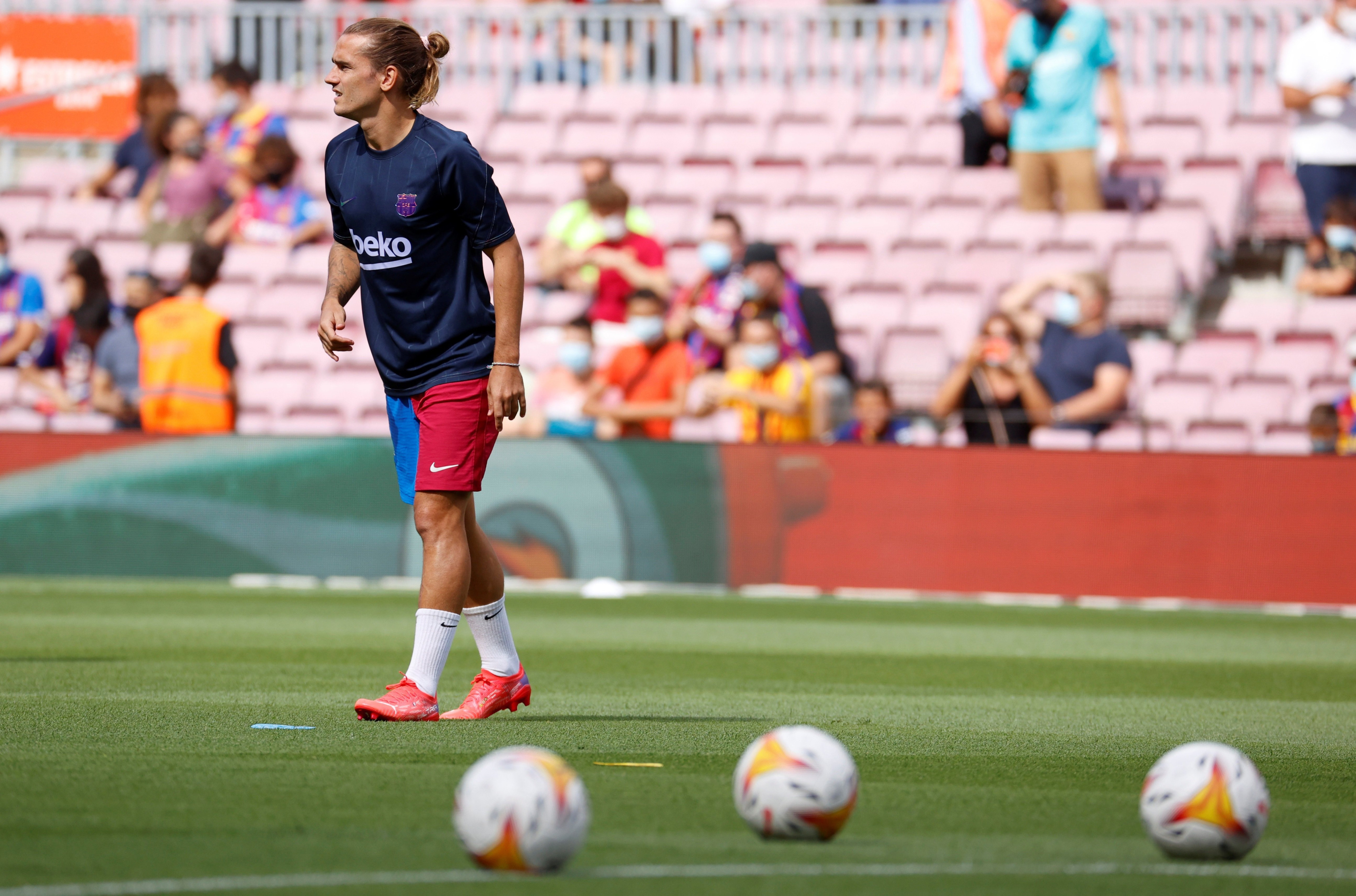 Antoine Griezmann en el Camp Nou, en su último partido con la camiseta del Barça / EFE