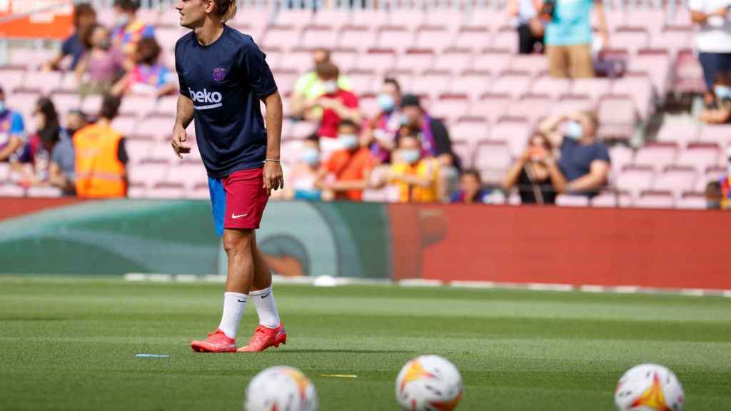 Antoine Griezmann en el Camp Nou, en su último partido con la camiseta del Barça / EFE