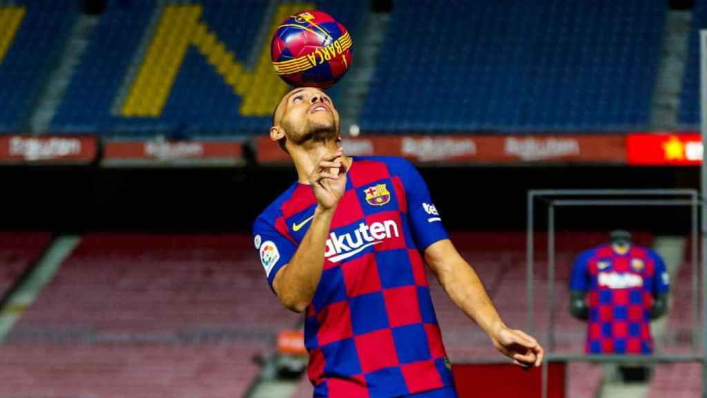 Martin Braithwaite, en el día de su presentación / FC Barcelona