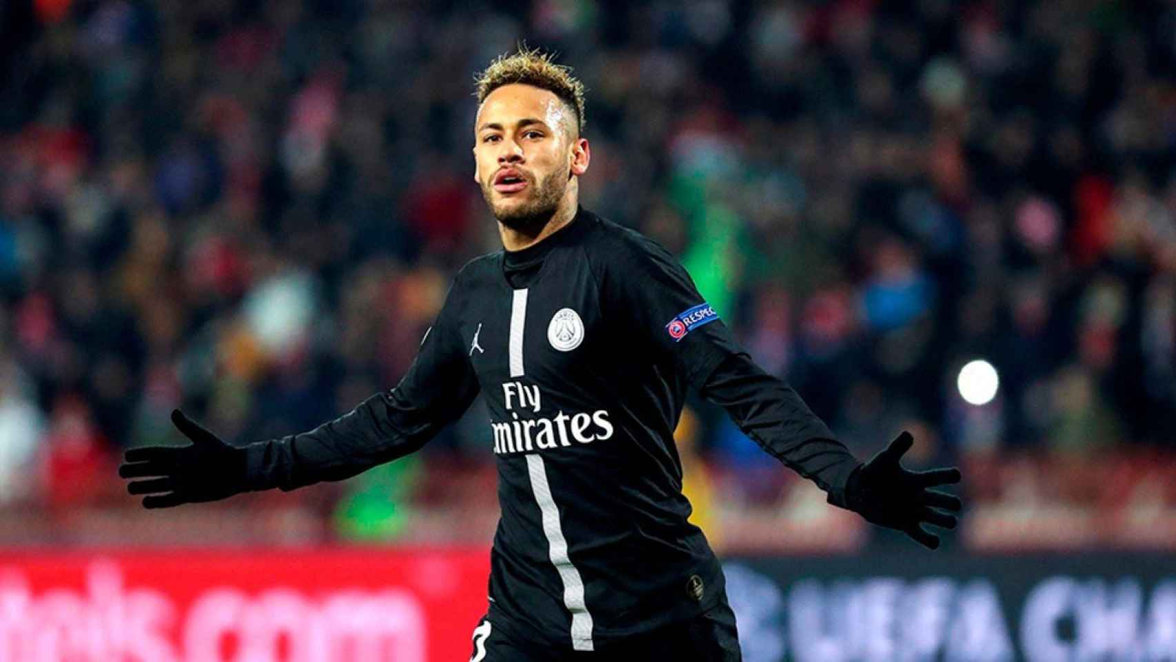 Neymar celebra un gol con el PSG / EFE