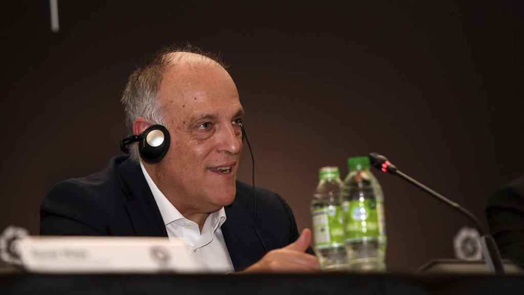 Javier Tebas, en un acto comercial de la Liga, estudia acciones legales contra la FIFA / EFE