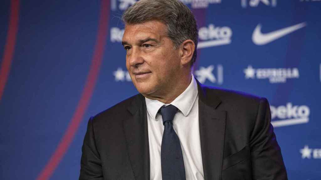 Joan Laporta en un acto público del FC Barcelona / EFE