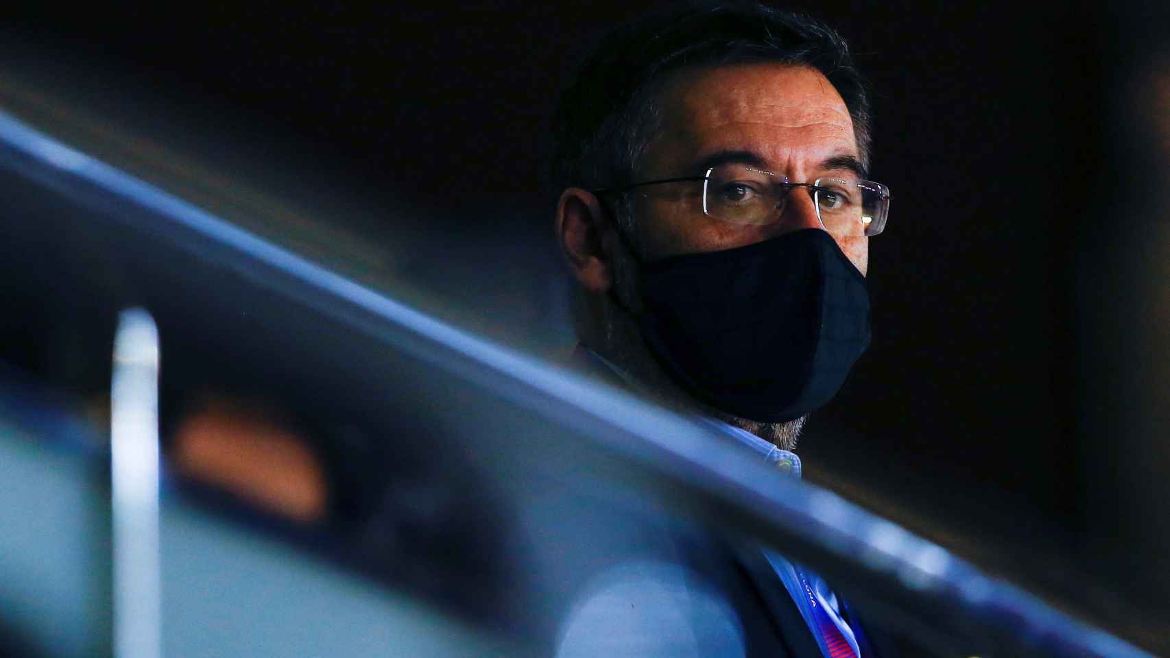 Bartomeu, presidente del FC Barcelona, con la mascarilla / EFE