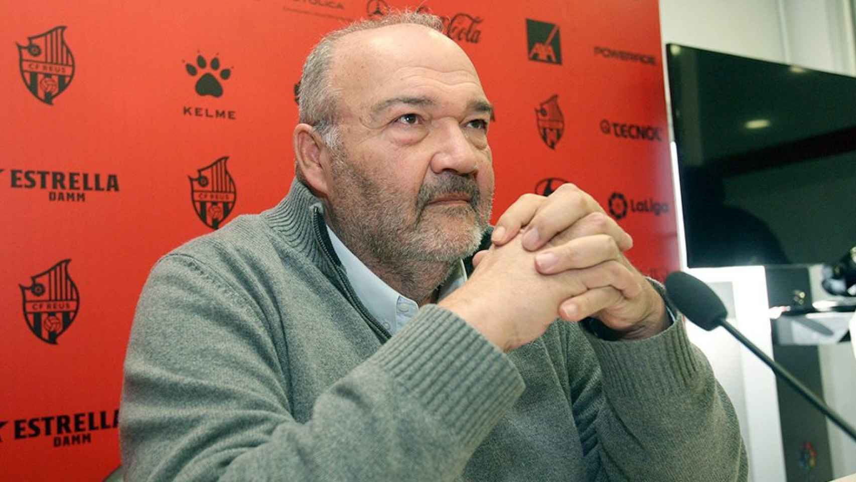 Joan Oliver, máximo accionista del Reus, en rueda de prensa / EFE