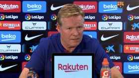 Ronald Koeman en la rueda de prensa previa al partido contra el Atlético / EFE