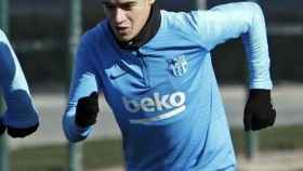 Una foto de Philippe Coutinho durante un entrenamiento del Barça / FCB