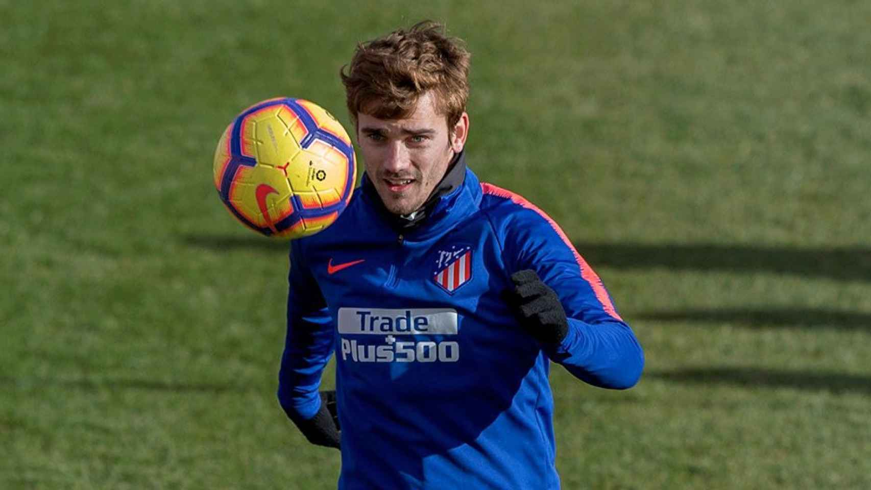 Griezmann, delantero del Atlético, durante un entrenamiento / EFE