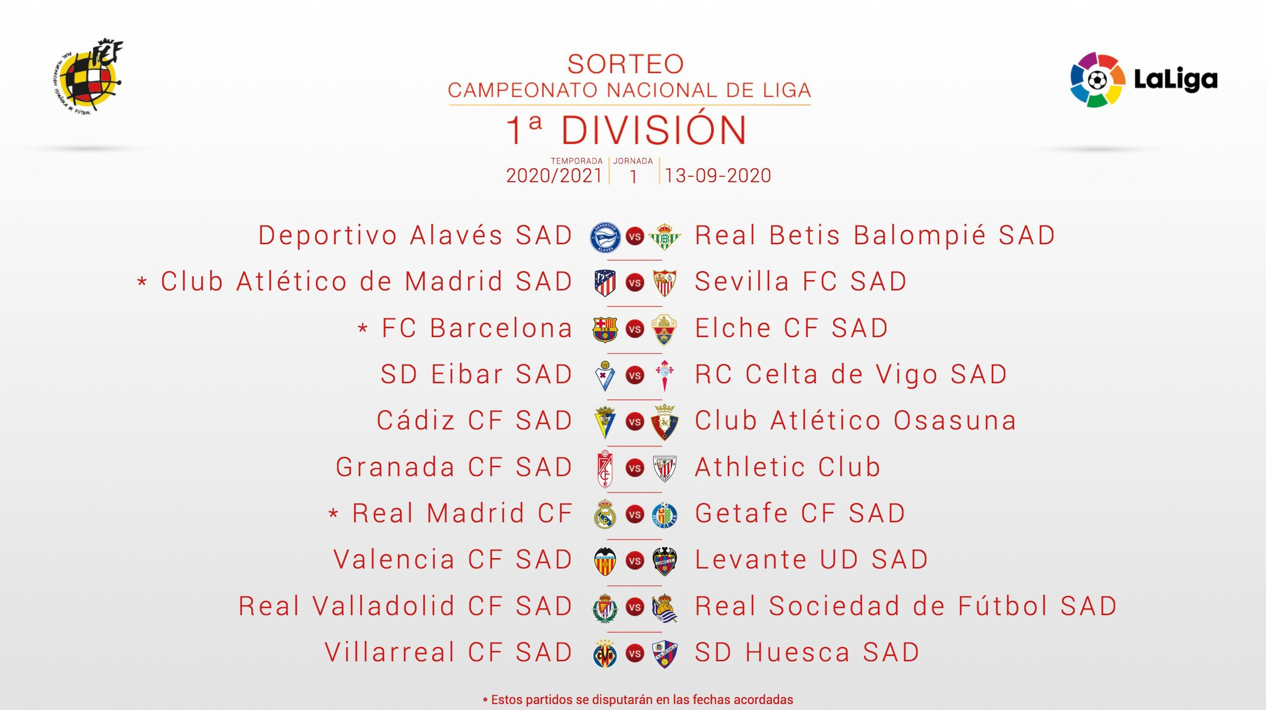 Primera jornada de la Liga 2020/21 | RFEF