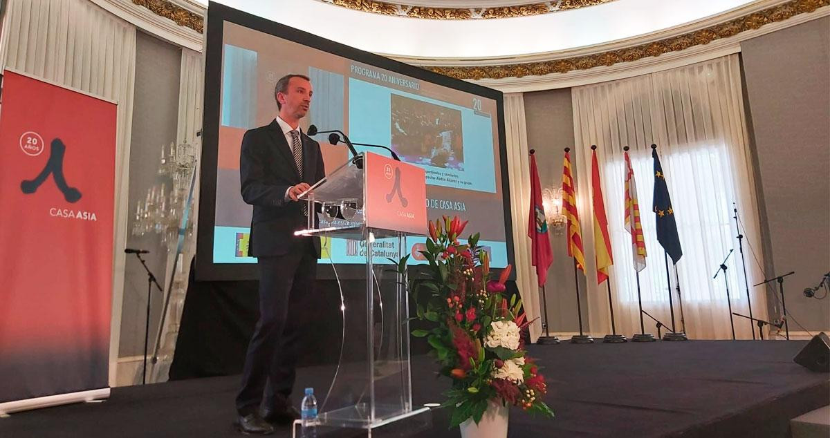 Javier Parrondo, director de Casa Asia Barcelona, en el acto de 20 aniversario del consorcio / CG